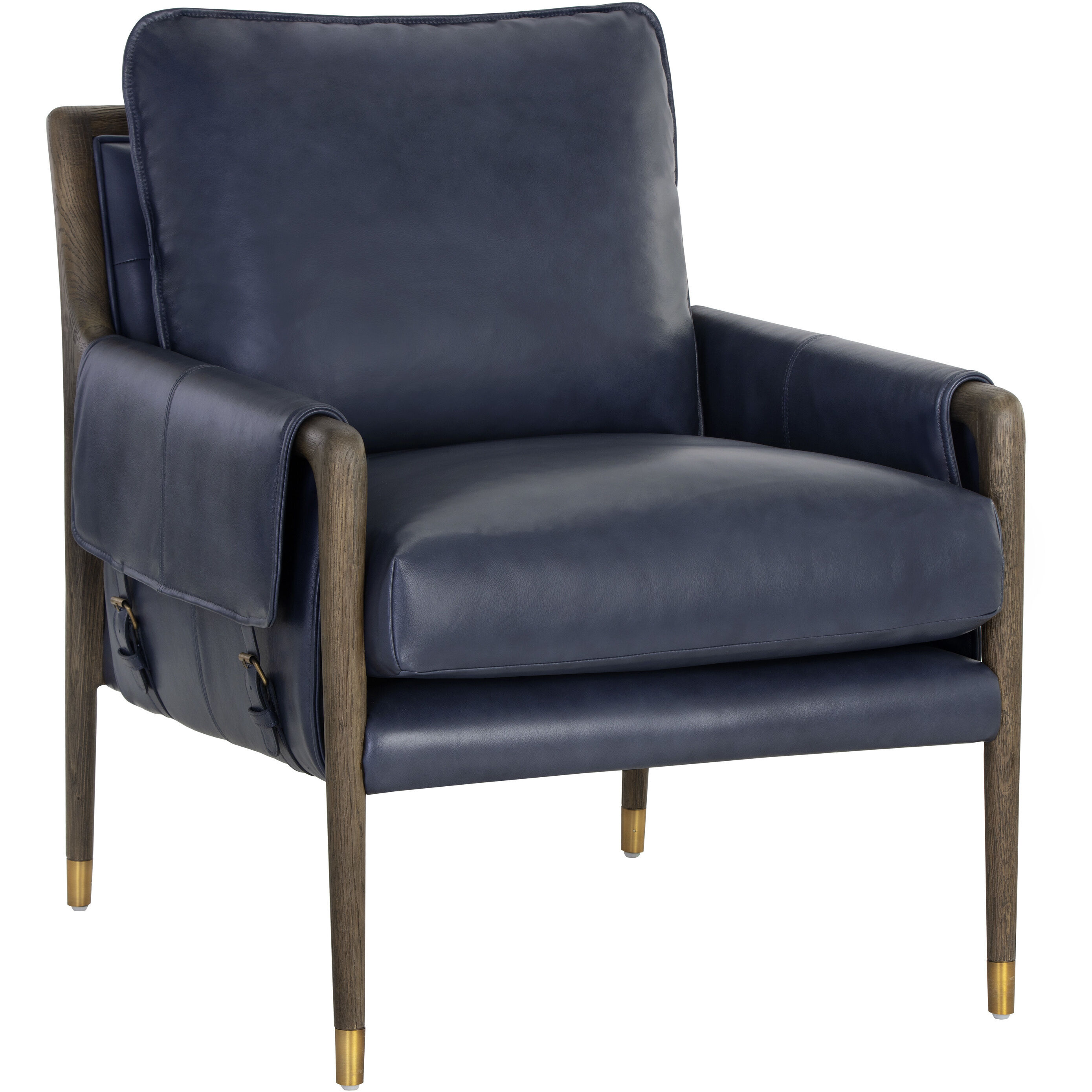 Mauti Distressed Brown / Cortina Ink Leather Armchair